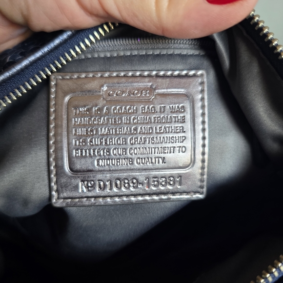 Coach Poppy Blue Sequin Crossbody Bag - Picture 6 of 9